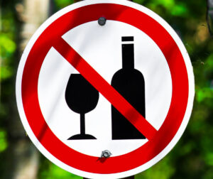 Značka zakazující požívání alkoholických nápojů