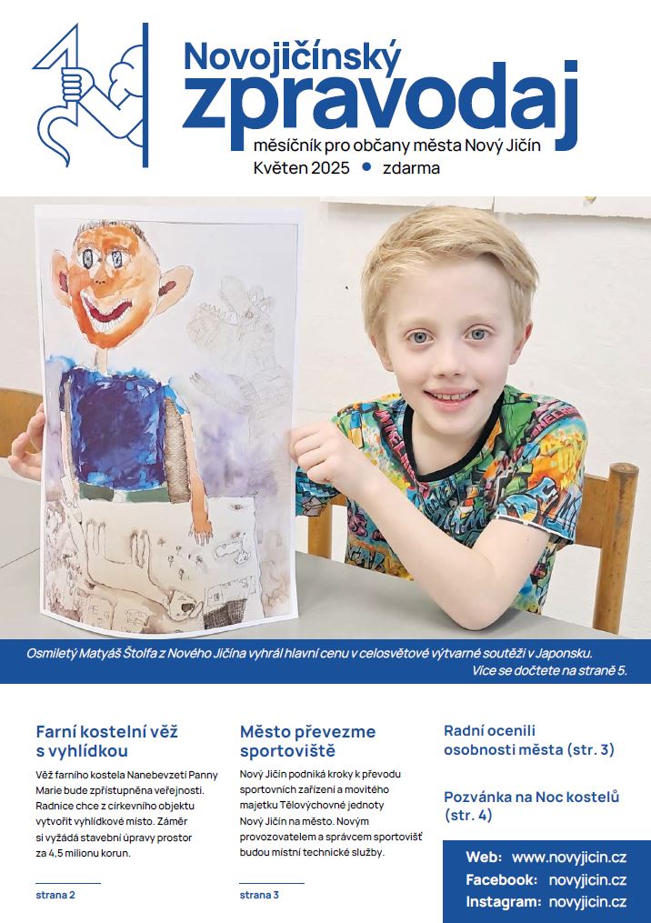 Titulní strana květnového zpravodaje 2025