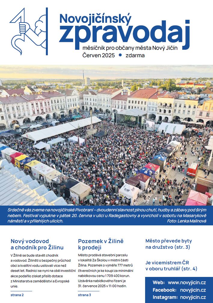 Titulní strana Novojičínského zpravodaje v červnu 2025