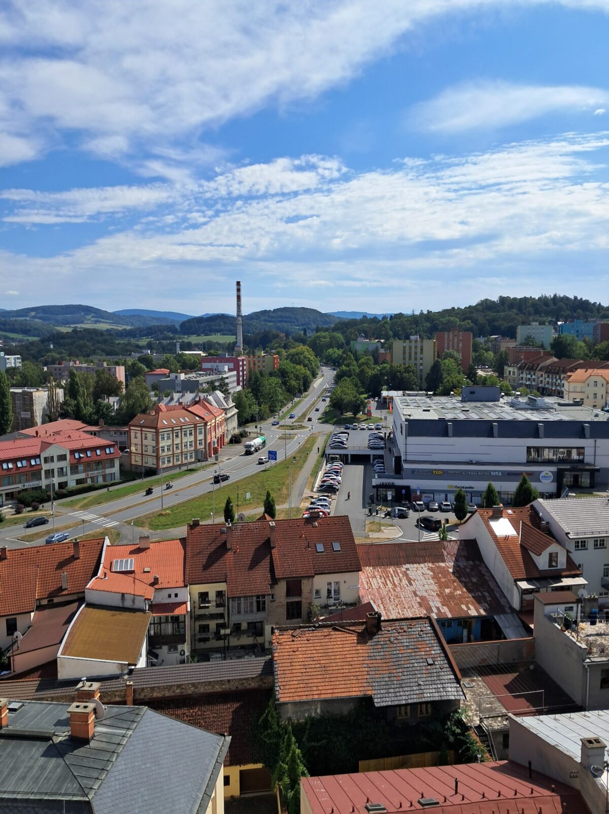 pohled z kostelní věže