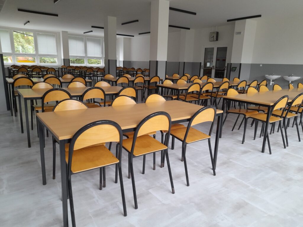Školní jídelna v ZŠ Jubilejní po rekonstrukci
