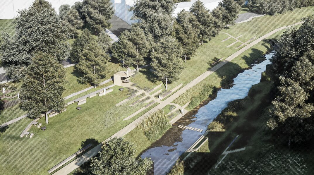 vizualizace budoucí podoby břehů řeky Jičínky