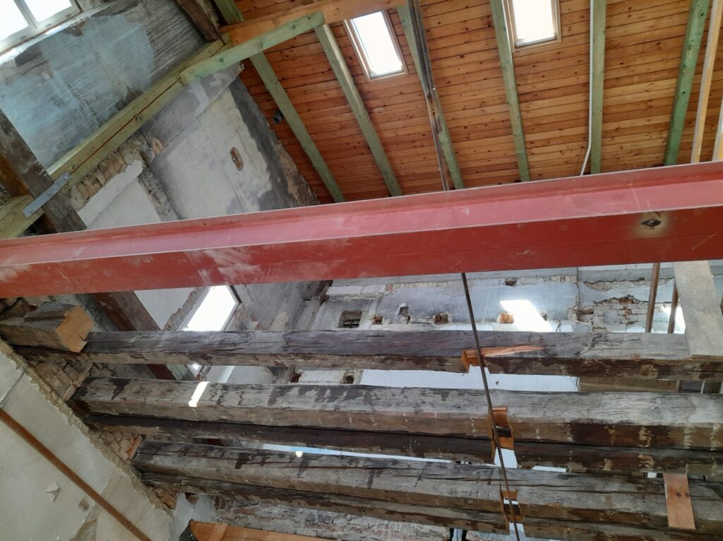 Prostory, v domě U Anděla, kde se budují nové byty