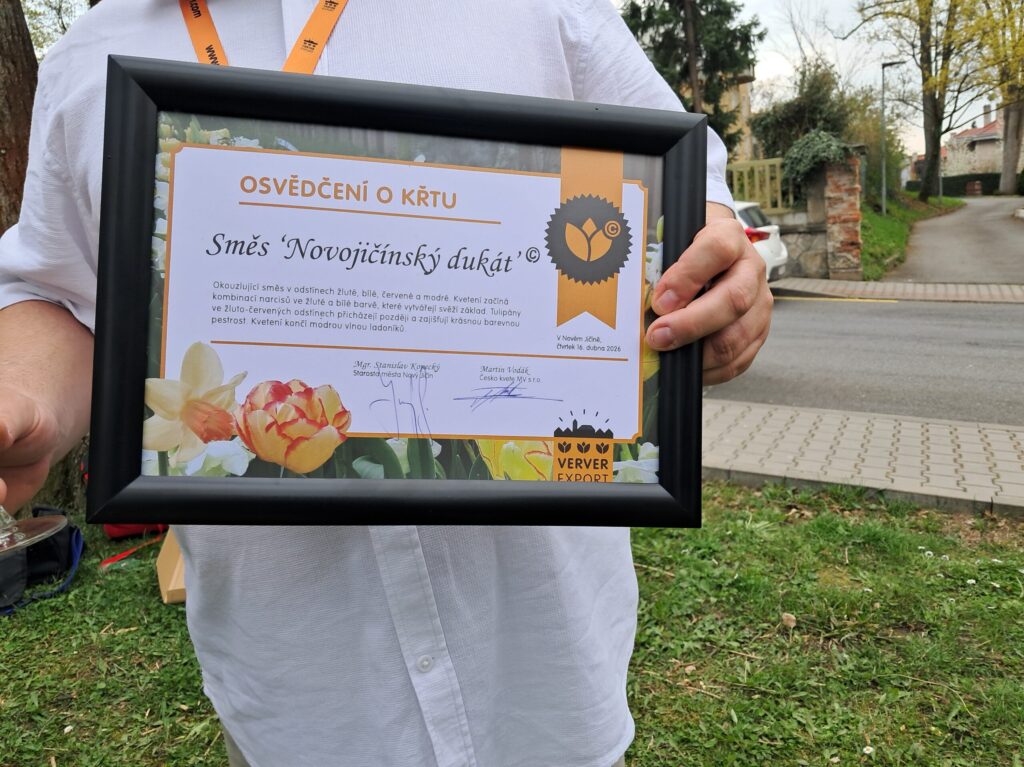 osvědčení o křtu květinové směsi